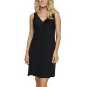 Damella Louise Nightdress Without Sleeves Svart viskos Medium Dam