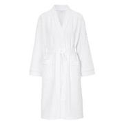 Damella Waffle Knit Robe Vit bomull Small Dam