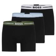 BOSS Kalsonger 3P Power Bold BoxerBr Svart bomull Large Herr