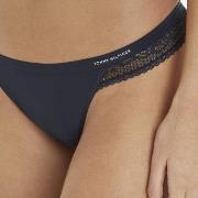 Tommy Hilfiger Trosor Lace Trim Logo Thong Marin Small Dam