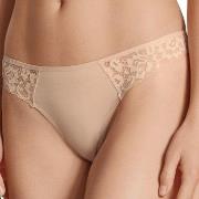 Calida Trosor Natural Comfort Lace Thong Beige bomull X-Small Dam