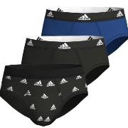 adidas Kalsonger 3P Active Flex Cotton Brief Svart/Blå bomull Medium H...