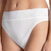 Calida Trosor 2P Lycraspitze Panty Vit bomull Medium Dam