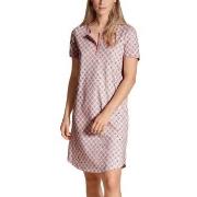 Calida Lovely Nights Sleepshirt Rosa Mönstrad bomull X-Large Dam