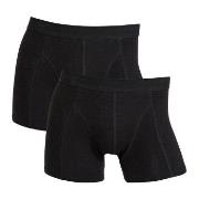 Claudio Kalsonger 2P Cotton Trunks Helsvart bomull Medium Herr