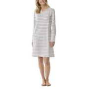 Schiesser Women Longsleeve Nightdress Vit/Grå bomull 40 Dam