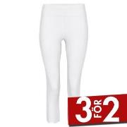 Decoy Capri Leggings Vit ekologisk bomull Large Dam