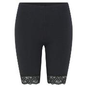 Decoy Mid-length Capri Leggings With Lace Svart ekologisk bomull Large...