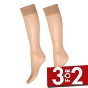 Decoy Strumpor 2P Soft Lux 15 DEN Knee-high Socks Beige polyamid One S...