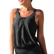 Wiki Loose Tankini Top Svart C/D XXL Dam