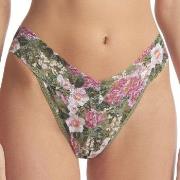 Hanky Panky Trosor 3P Printed Original Rise Thong Grön m blommor nylon...