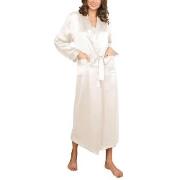 Lady Avenue Pure Silk Long Robe Benvit silke X-Large Dam