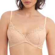 Wacoal BH Raffine Plunge Push Up Bra Beige E 65 Dam