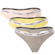 Calvin Klein Trosor 6P Carousel Thongs Rosa/Gul bomull Medium Dam