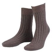 Amanda Christensen Strumpor True Ankle Rib Sock Brun Strl 39/42 Herr