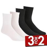 Damella Strumpor 2P Seamless Socks Svart/Vit Strl 43/46 Dam