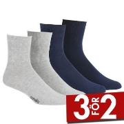 Damella Strumpor 2P Seamless Socks Marin/Grå Strl 39/42 Dam