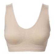Trofe Heidi Wireless Bra Lounge BH Beige nylon X-Large Dam