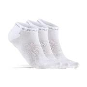 Craft Strumpor 3P Core Dry Shafless Socks Vit nylon Strl 34/36