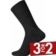 Egtved Strumpor Wool Ribbed Sock Svart Strl 40/45