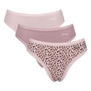 Sloggi Trosor 3P GO Crush High Leg Briefs Sand/rosa bomull XX-Large Da...