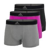 adidas Kalsonger 3P Sport Trunk Grå/Rosa polyester XX-Large Herr