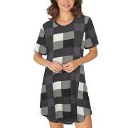 Lady Avenue Bamboo Bigshirt Grårutig XX-Large Dam