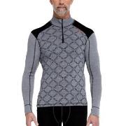 Dovre Half Zip Jacquard Baselayer Grön Mönstrad ull X-Large Herr