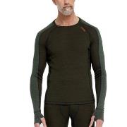 Dovre Jacquard Baselayer Militärgrön ull Medium Herr