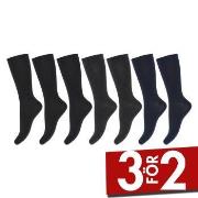 Decoy Strumpor 7P Organic Cotton Socks Svart/Blå Strl 37/41 Dam