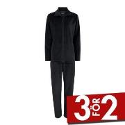 Decoy Velour Homewear Set Svart 3XL Dam