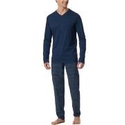 Schiesser Casual Essentials Long Sleeve Pyjamas Marin bomull X-Large H...