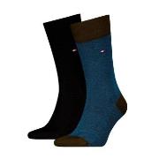 Tommy Hilfiger Strumpor 2P Men Birdeye Sock Blå/Brun Strl 43/46 Herr