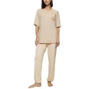 Triumph Endless Comfort Long Sleeve Pyjama Creme 48 Dam