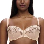 Chantelle BH Pulp Underwired Half Cup Bra Svart m Beige nylon D 80 Dam