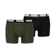 Puma Kalsonger 2P Men Everyday Basic Boxer Svart/Grön bomull Large Her...