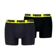 Puma Kalsonger 2P Men Everyday Basic Boxer Svart/Gul bomull Large Herr