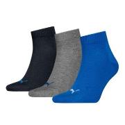 Puma Strumpor 3P Quarter Socks Svart/Blå Strl 35/38