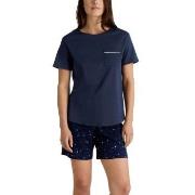 Calida Sweet Dreams Short Pyjamas Marin bomull X-Small Dam