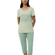 Triumph PK 02 Capri Pyjama Set Grön bomull 36 Dam