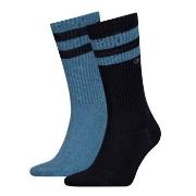 Calvin Klein Strumpor 2P Stripe Socks Svart/Blå Strl 43/46 Herr