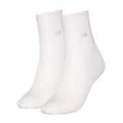 Calvin Klein Strumpor 2P Short Sock Roll Top Vit Strl 35/38 Dam