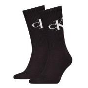 Calvin Klein Strumpor 2P Monogram Crew Socks Svart Strl 43/46 Herr
