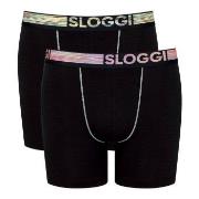 Sloggi Kalsonger 2P Men Go ABC Natural Shorts Svart ekologisk bomull S...