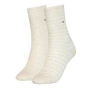 Tommy Hilfiger Strumpor 2P Classic Small Stripe Socks Vanilj Strl 35/3...