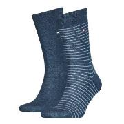 Tommy Hilfiger Strumpor 2P Men Sock Stripe Jeansblå Strl 47/49 Herr
