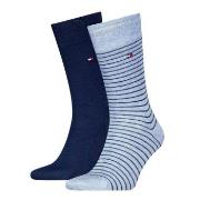 Tommy Hilfiger Strumpor 2P Men Sock Stripe Blå/Ljusblå Strl 43/46 Herr