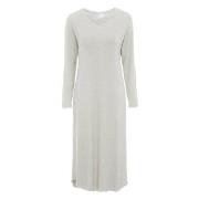 Damella Bamboo Plain Long Sleeve Nightdress Grå Bambu Medium Dam