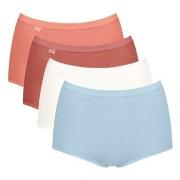 Sloggi Trosor 4P Basic Plus Maxi Panty Blå/Orange bomull 44 Dam