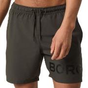Björn Borg Badbyxor Logo Swim Shorts Mörkgrå polyester Medium Herr